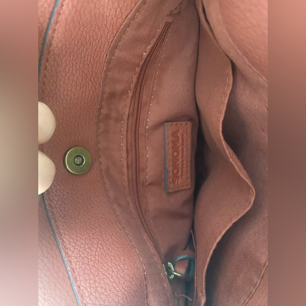 Sonoma Crossbody Purse Rust Red/Brown NWOT - Picture 13 of 16